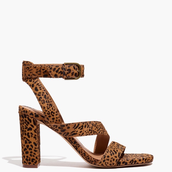 Madewell Liv Sandal Leopard Calf Hair. Brown/Black NIB Size 7 - Picture 6 of 8